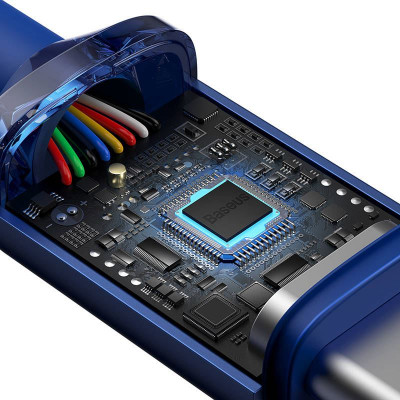 Baseus USB-C-kábel az USB-C Crystal Shine-hoz, 100W, 1.2m, kék