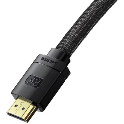Baseus High Definition HDMI 2.1 kábel, 8K 60Hz, 3D, HDR, VRR, ALLM, 48Gbps, 3m, fekete