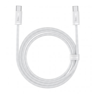 Baseus USB-C-USB-C kábel, 100 W, 2 m, fehér