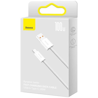 Baseus Dynamic Series kábel, USB – USB-C ,100W, 1m (fehér)