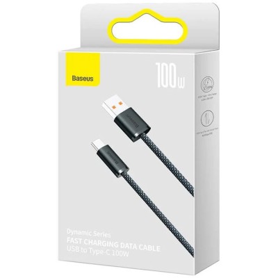 Baseus Dynamic Series kábel, USB – USB-C ,100W, 2m (fekete)