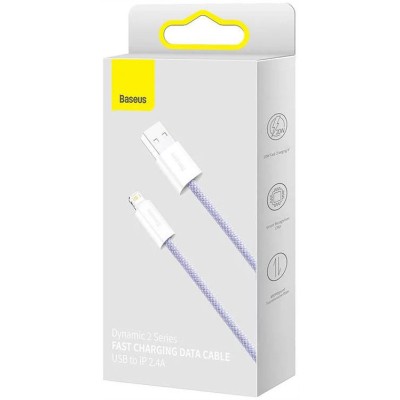 Baseus Dynamic 2 series USB - Lightning töltőkábel, adatkábel, 2.4A, 1m (lila)