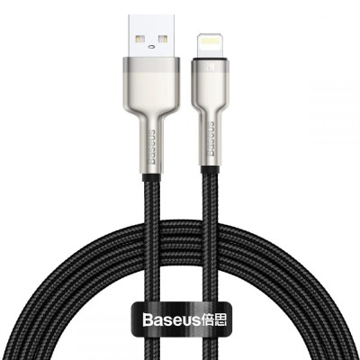 Baseus Cafule Series Metal USB - Lightning kábel, 2.4A, 25cm, fekete