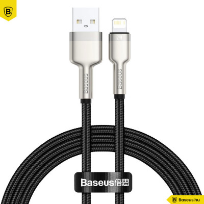 Baseus USB-kábel a Lightning Cafule-hez, 2,4A, 1m - Fekete