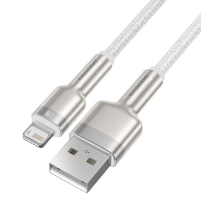 Baseus USB-kábel a Lightning Cafule-hez, 2,4A, 1 m, fehér
