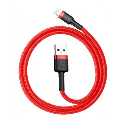 Baseus Cafule 2.4A Lightning USB kábel 0,5 méter, piros 