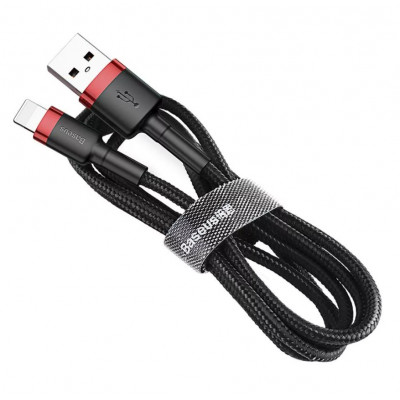 Baseus Cafule 2.4A Lightning USB-kábel 0.5m, fekete-piros