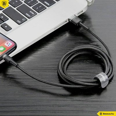 Baseus Cafule iPhone kábel 2,4A 1m - Szürke/Fekete