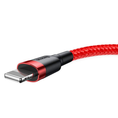 Baseus Cafule 2A 3m Lightning USB-kábel, piros
