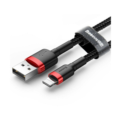 Baseus Cafule 2A Lightning USB kábel 3 méter, piros-fekete