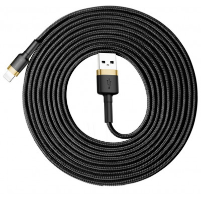 Baseus Cafule USB Lightning 2A 3 m-es kábel, arany-fekete