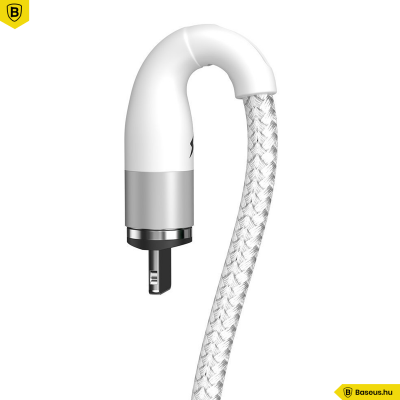 Baseus Zinc mágneses Lightning adat/ töltőkábel 2,4A, 1m - Fehér
