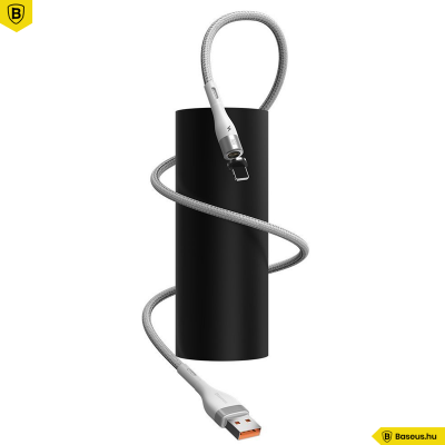 Baseus Zinc mágneses Lightning adat/ töltőkábel 2,4A, 1m - Fehér