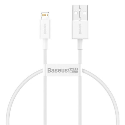 Baseus USB-kábel a Lightning Superior 2,4A, 0,25 m, fehér