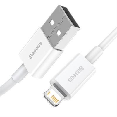 Baseus USB-kábel a Lightning Superior 2,4A, 0,25 m, fehér