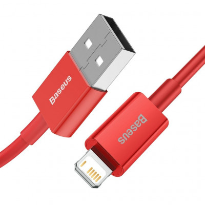 Baseus USB-kábel a Lightning Superior sorozat, 2,4 A, 2 m, piros