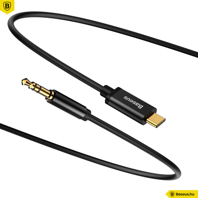 Baseus M01 Yiven USB-C - 3,5 Jack összekötő audio kábel 1,2m - Fekete