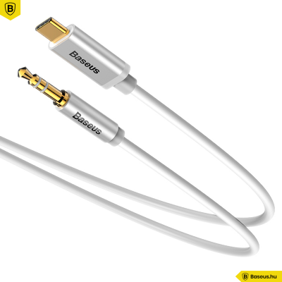 Baseus M01 Yiven USB-C - 3,5 Jack összekötő audio kábel 1,2m - Fehér