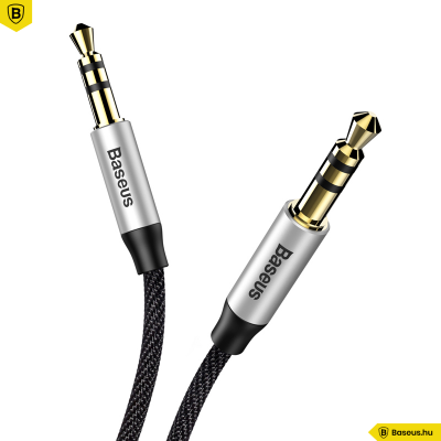 Baseus M30 Yiven Audio kábel 3,5 Jack 1,5m - Fekete/Ezüst