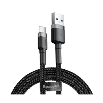Baseus Cafule 2.4A USB-Micro USB kábel 0.5m, szürke-fekete
