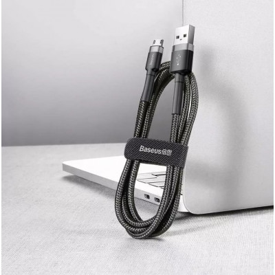 Baseus Cafule 2.4A USB-Micro USB kábel 0.5m, szürke-fekete