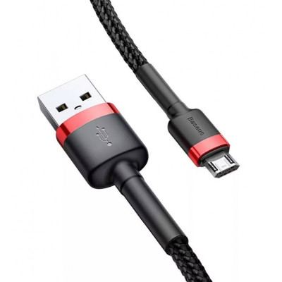 Baseus Cafule 2.4A USB-Micro USB kábel 1 m, piros-fekete