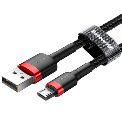 Baseus Cafule 2.4A USB-Micro USB kábel 1 m, piros-fekete