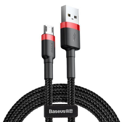 Baseus Cafule 1,5A USB-Micro USB-kábel 2m, piros-fekete