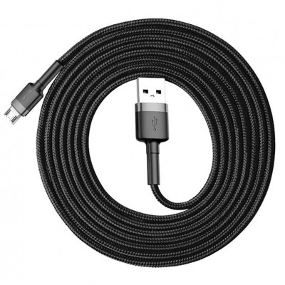 Baseus Cafule 1,5A 2 m-es USB-Micro USB-kábel,szürke-fekete