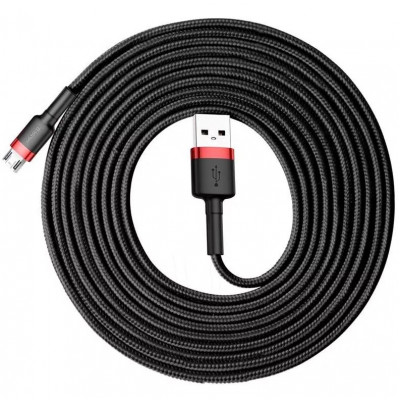 Baseus Cafule 2A 3 m USB-Micro USB kábel, fekete-piros