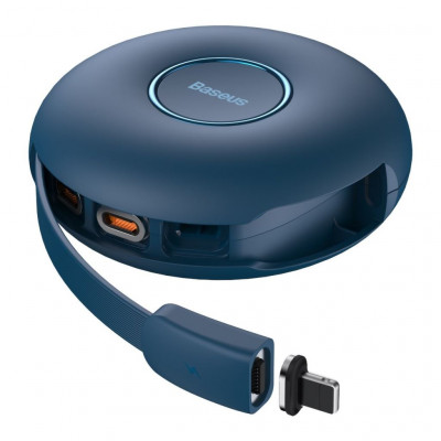 Baseus Zinc 3 az 1-ben USB mágneses kábel USB-C / Lightning / Micro-USB 20 W, 1 m, kék