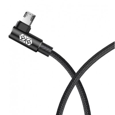 Baseus MVP könyök, ferde, USB-Micro USB kábel, 1,5A 2m, fekete