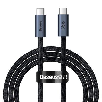 Baseus Flash sorozatú USB-C - USB-C kábel, USB 4, 100 W, 1 m (fekete)