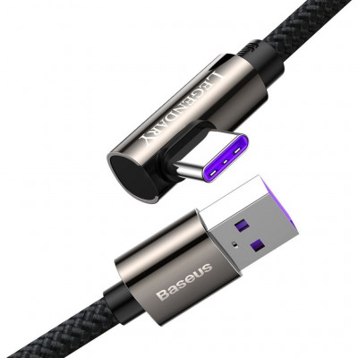 Baseus Legend Series USB - USB-C ferde kábel, 66 W, 1 m, fekete