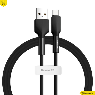 Baseus USB-C adat/töltőkábel 3A 1m Silica- Fekete