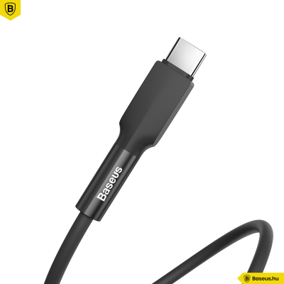 Baseus USB-C adat/töltőkábel 3A 1m Silica- Fekete