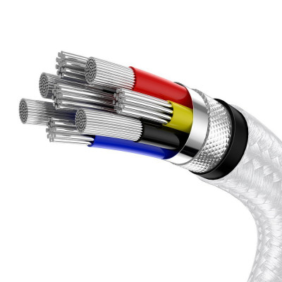 Baseus Cafule USB-C-USB-C kábel, 100 W, 2 m, fehér