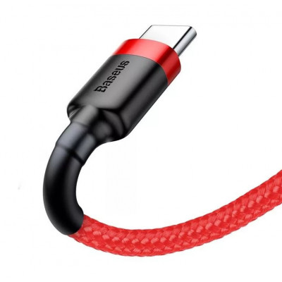 Baseus Cafule 3A USB-USB-C kábel 0,5 m, piros