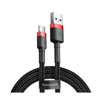 Baseus Cafule 3A 1m USB-USB-C kábel piros-fekete
