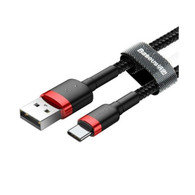 Baseus Cafule 3A USB-USB-C 1m kábel piros-fekete