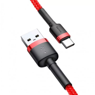 Baseus Cafule USB-USB-C kábel 2A,3m, piros
