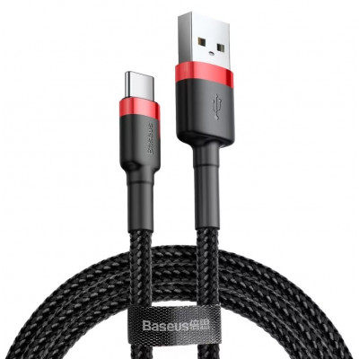 Baseus Cafule 2A USB-USB-C kábel 3 m, piros-fekete