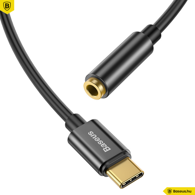 Baseus L54 USB-C  - 3,5 mm-es audio adapter - Fekete