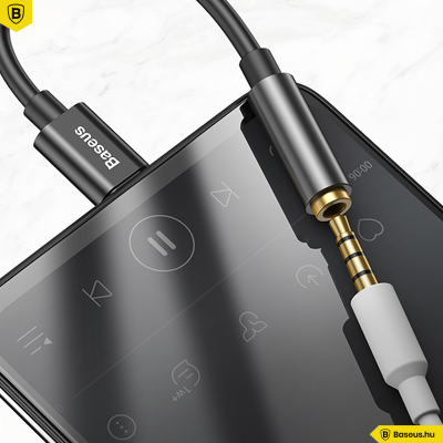Baseus L54 USB-C  - 3,5 mm-es audio adapter - Fekete
