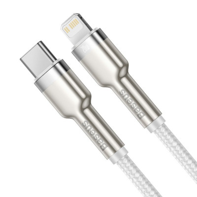 Baseus USB-C kábel a Lightning Cafule, PD, 20 W, 2 m, fehér