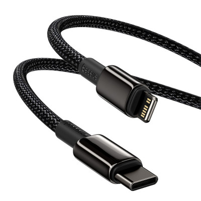 Baseus Lightning Gold-hoz USB-C kábel, 20 W, 5 A, PD, 1 m, fekete