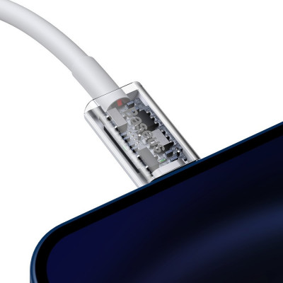Baseus USB-C kábel a Lightning Superior sorozat, 20 W, PD, 0,25 m, fehér
