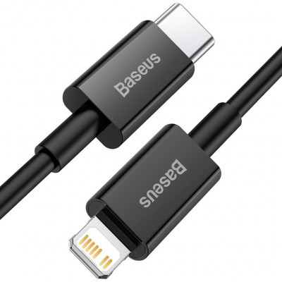 Baseus Superior USB-C / Lightning kábel, 20 W, PD, 1 m, fekete