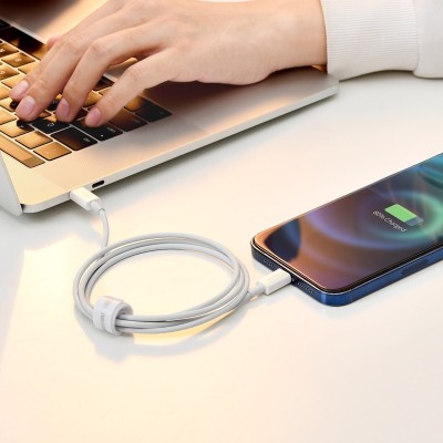 Baseus Superior USB-C / Lightning gyors adat/töltőkábel PD 20W 1m - Fehér