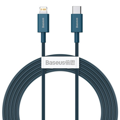 Baseus USB-C kábel a Lightning Superior sorozat, 20 W, PD, 2 m, kék